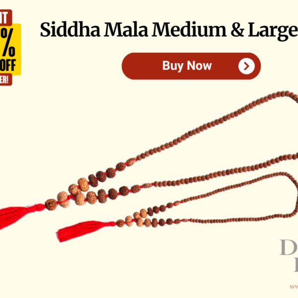 Siddha Mala with 1 to 14 Mukhi Rudraksha, Gauri Shankar and Ganesh Rudraksha - Traditional Hand-Knotted with Tassel