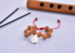 10 Mukhi Rudraksha Bracelet (5mm-6mm) – Handmade with Gold Cap & Knot Options - Image 2