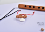 10 Mukhi Rudraksha Bracelet (5mm-6mm) – Handmade with Gold Cap & Knot Options - Image 3