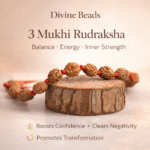 3 Mukhi Rudraksha Bracelet (5mm-6mm), Handmade with care - Image 2