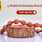 4 Mukhi Rudraksha Bracelet (5mm-6mm), Handmade with care