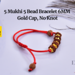 5 Mukhi 5 Beads Bracelet (6mm) – Handmade with Gold, Silver & No Cap