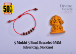 5 Mukhi 5 Beads Bracelet (6mm) – Handmade with Gold, Silver & No Cap - Image 5
