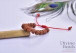 6 Mukhi Rudraksha Bracelet (5mm-6mm) – Handmade with Gold Cap & Knot Options - Image 4